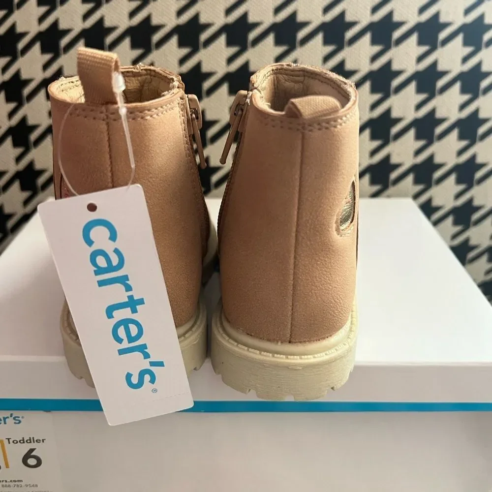 Carter's Lovie Ankle Toddler Girls Boots- Size 6